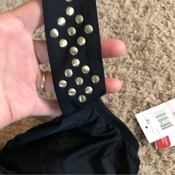 NEW Jantzen Women's Draped Solids Surplice 1-pc Swimsuit Black Size 10 M Modest - Picture 7 of 16